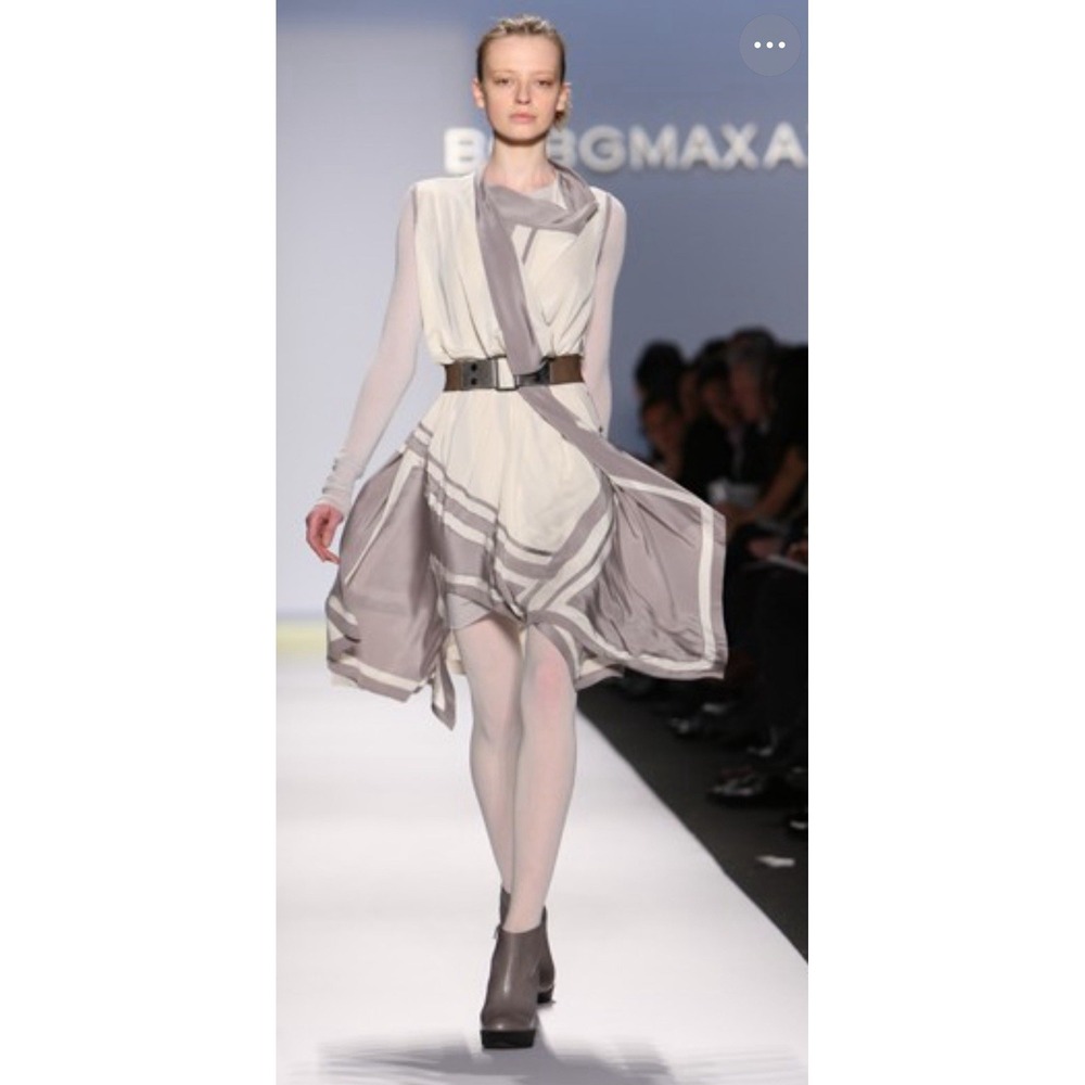 NWT BCBGMAXAZRIA RUNWAY 2010 Color block Wrap Topper Convertible Jacket  XS $348